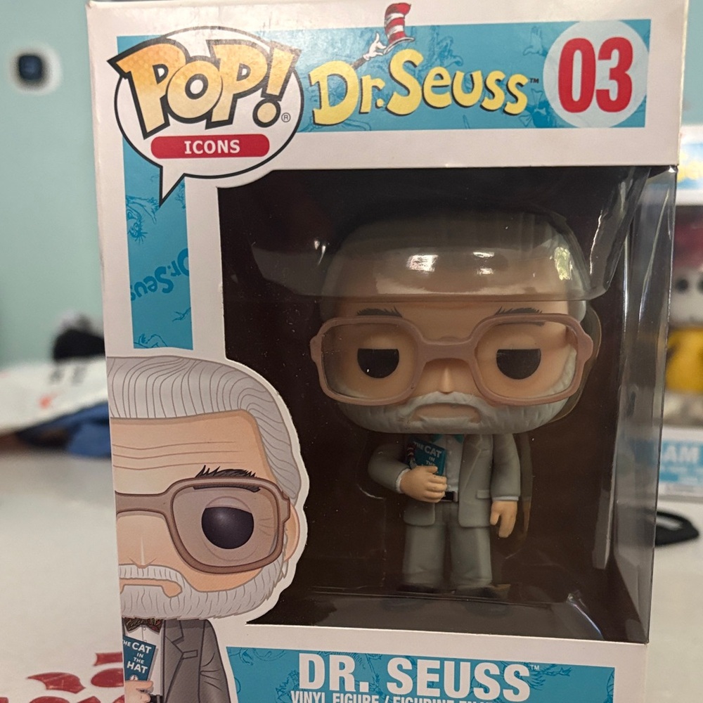 Funko Pop! Icons Dr. Seuss Figure - Gray and Blue